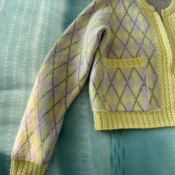 Butter Yellow and Lilac Sweater - Picture 2 of 4